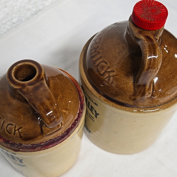 2 Vintage Crocks Set McCormick Jugs Corn Whiskey Ceramic Moonshine Primitive - Picture 14 of 16